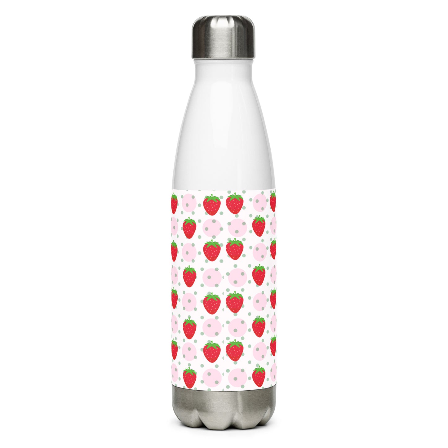 Strawberry stainless steel water bottle