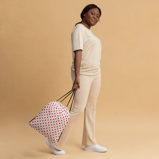 Strawberry drawstring bag