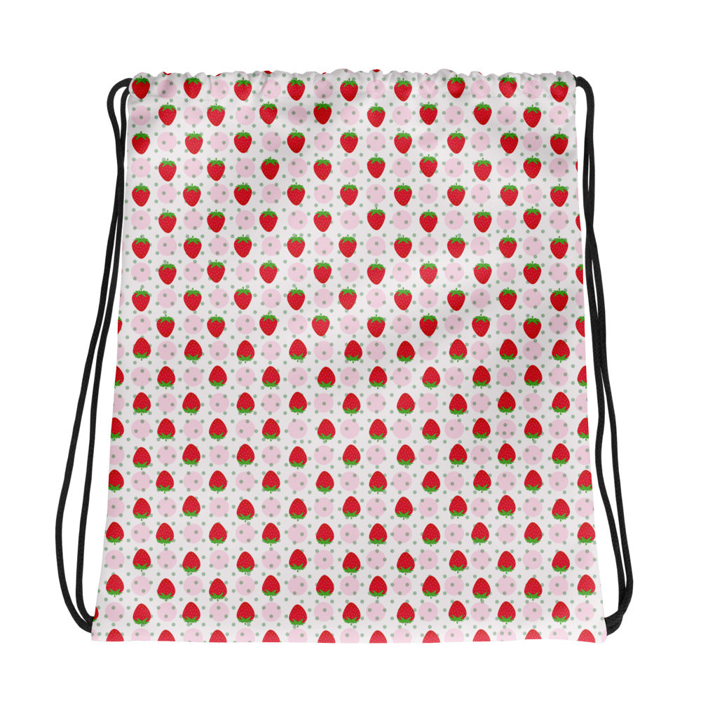 Strawberry drawstring bag