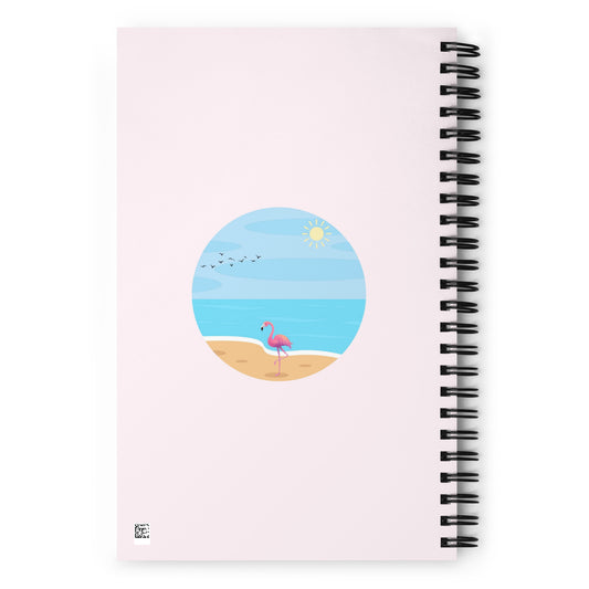 Beach Flamingo Spiral notebook
