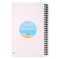 Beach Flamingo Spiral notebook