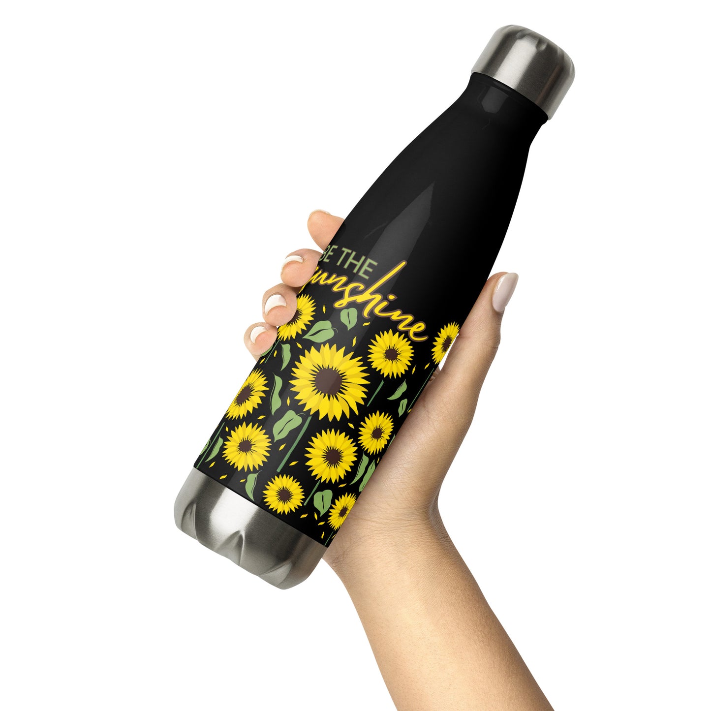 Sunflower stainless steel water bottle