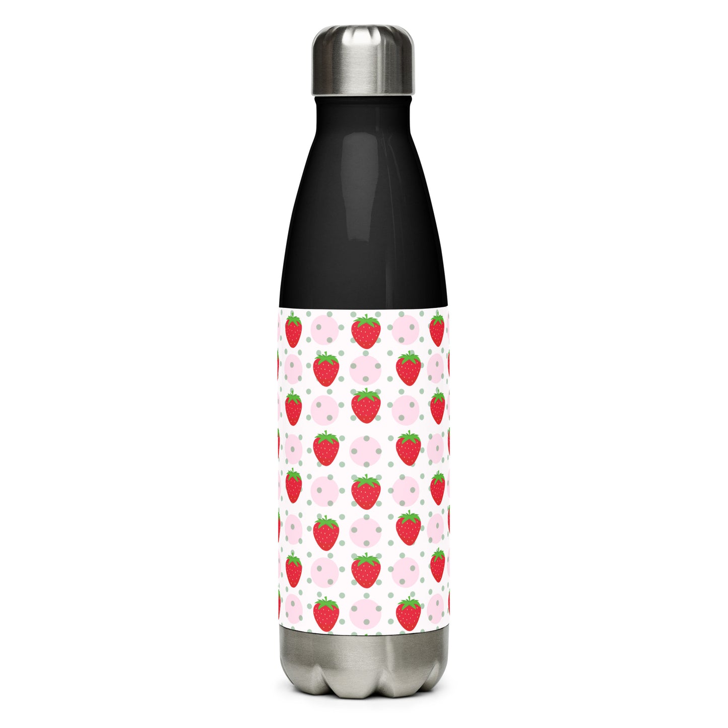 Strawberry stainless steel water bottle