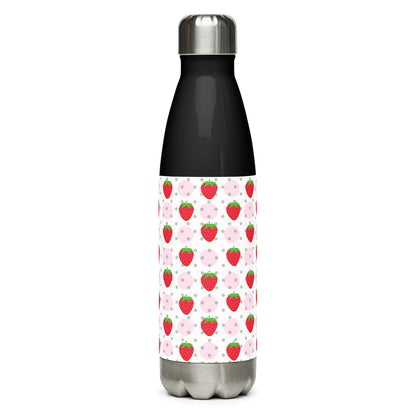 Strawberry stainless steel water bottle