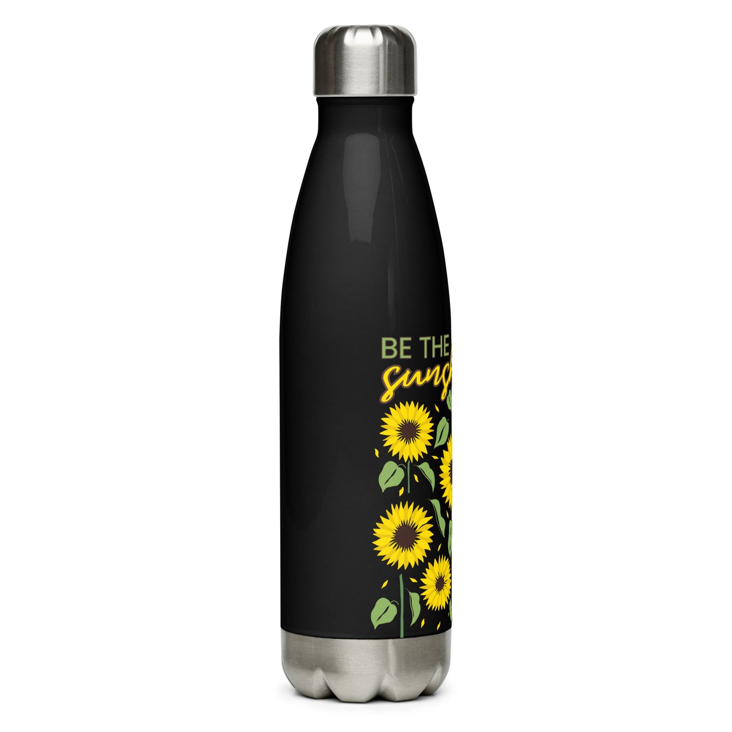 Sunflower stainless steel water bottle
