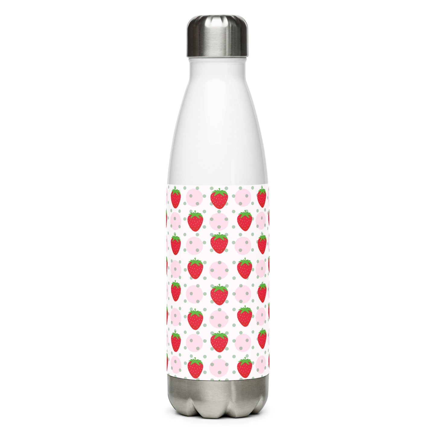 Strawberry stainless steel water bottle