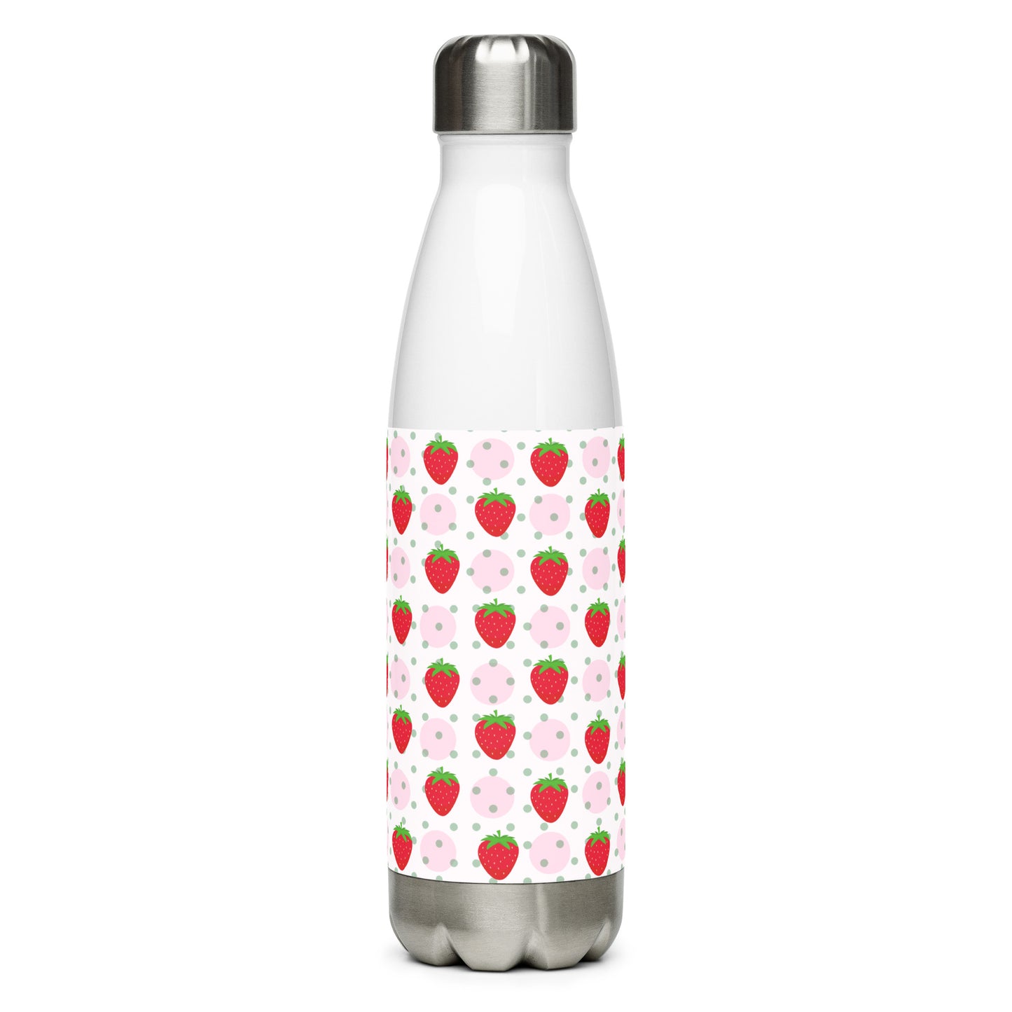 Strawberry stainless steel water bottle