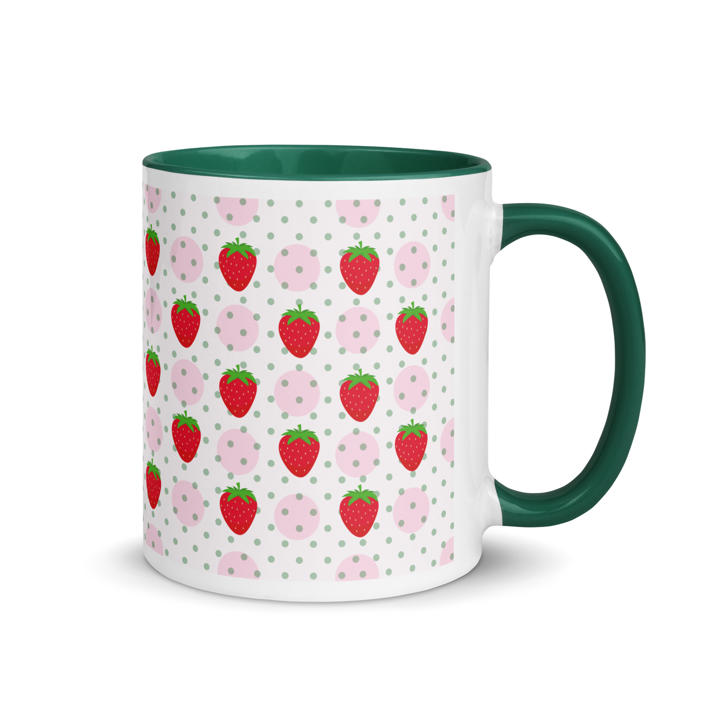 Strawberry Mug with Color Inside