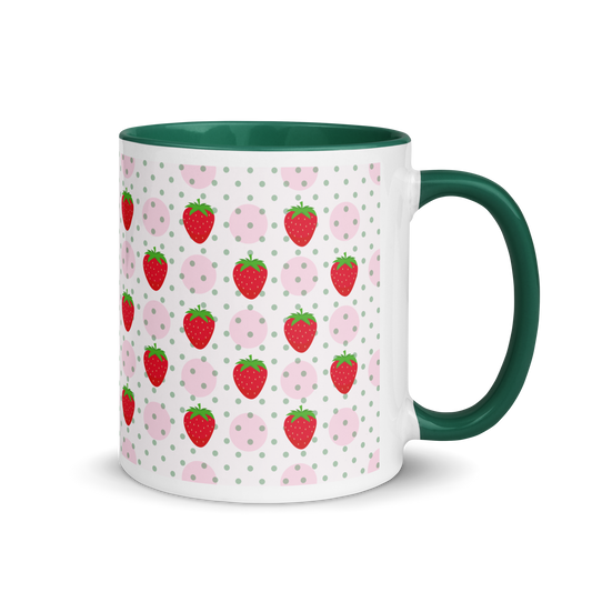 Strawberry Mug with Color Inside