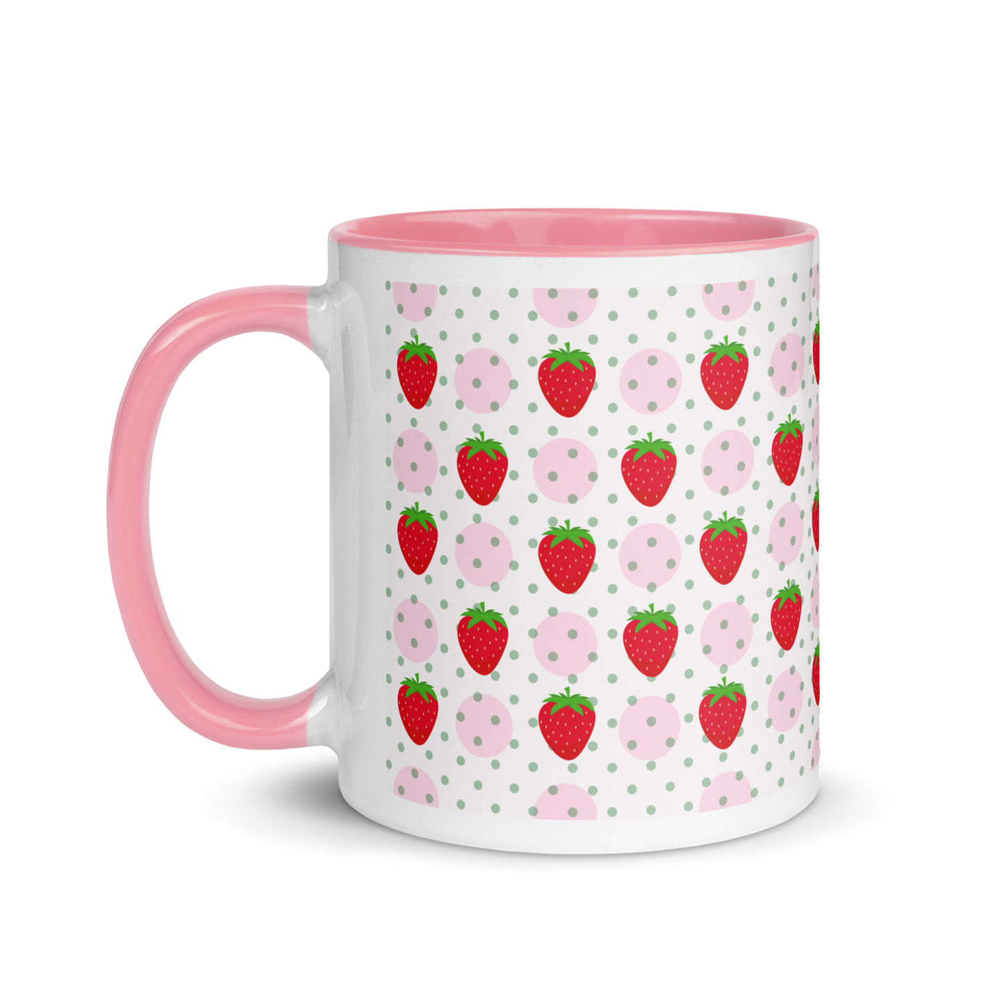 Strawberry Mug with Color Inside