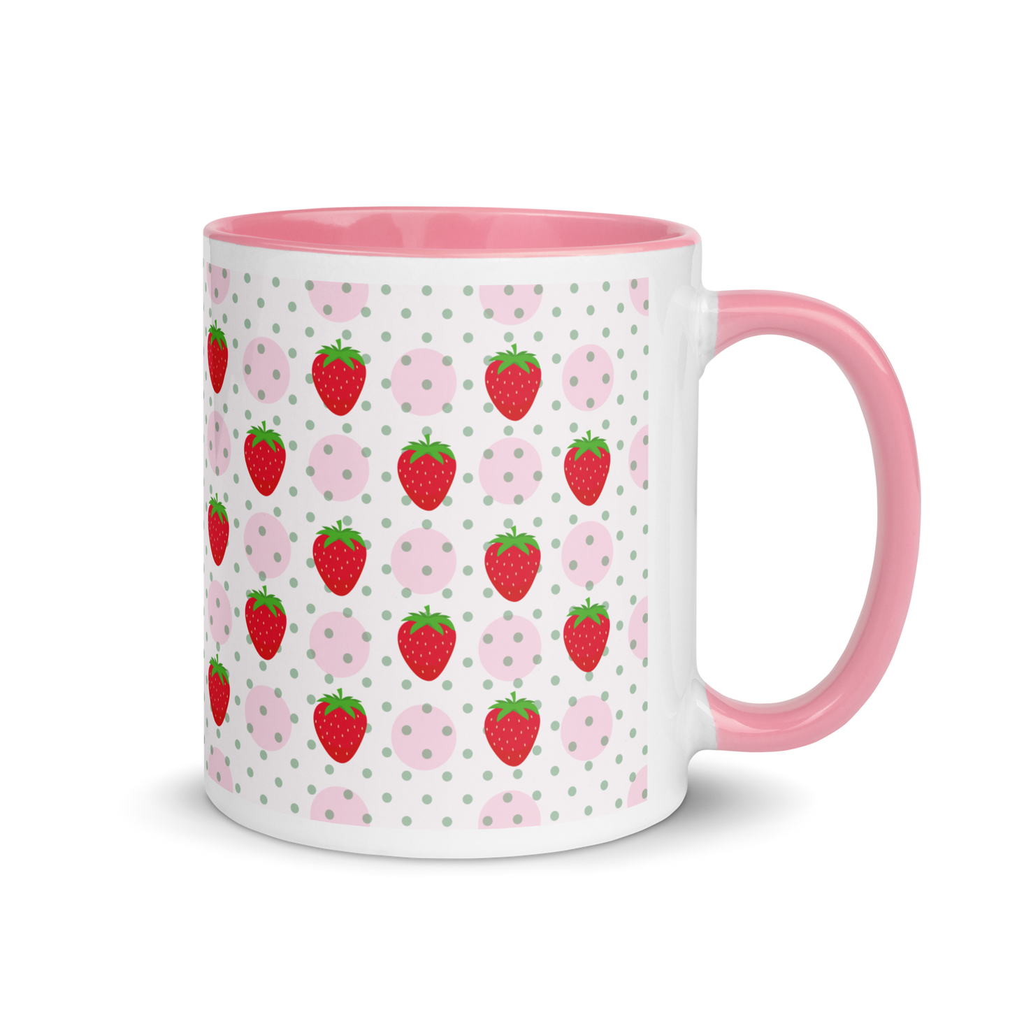 Strawberry Mug with Color Inside