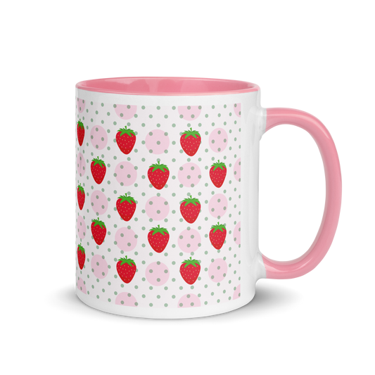 Strawberry Mug with Color Inside