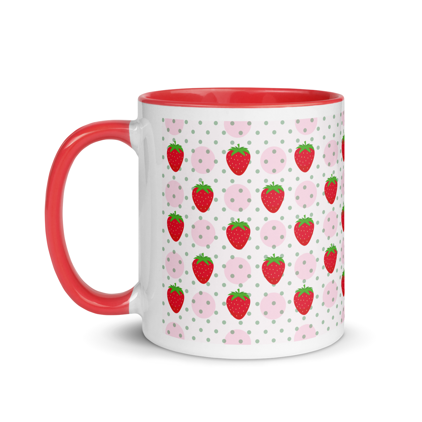 Strawberry Mug with Color Inside