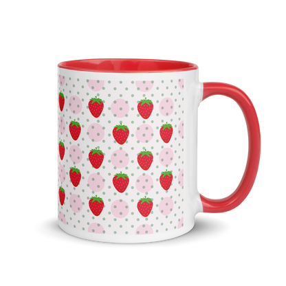 Strawberry Mug with Color Inside